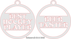 Best Hockey Player & Beer Taster ormaments