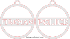 Police & Fireman ornaments