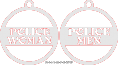 Policewoman & Policemen ornaments