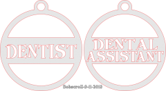 Dentist & Dental Assistant ornaments