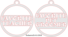 Favorite Teacher & Favorite pet Groomer ornaments