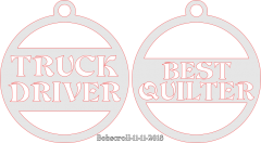 Best Quilter & Truck driver ornaments