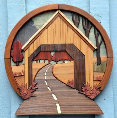 Covered Bridge Intarsia by Judy Gale Roberts