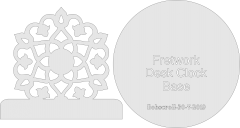 Fretwork desk clock patt