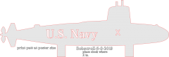 U.S. Navy desk clock patt