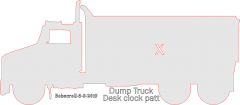 Dump Truck desk clock patt