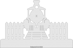 Train desk clock patt
