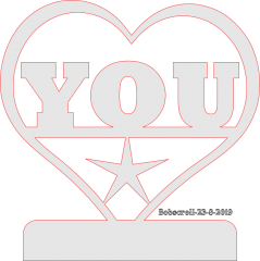 Love you desk sign