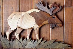 Intarsia Moose