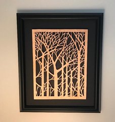 Tree scroll project framed in Black by customer Jim Stringer.jpg