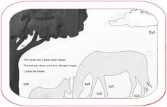 Horse Scene Rough Pattern